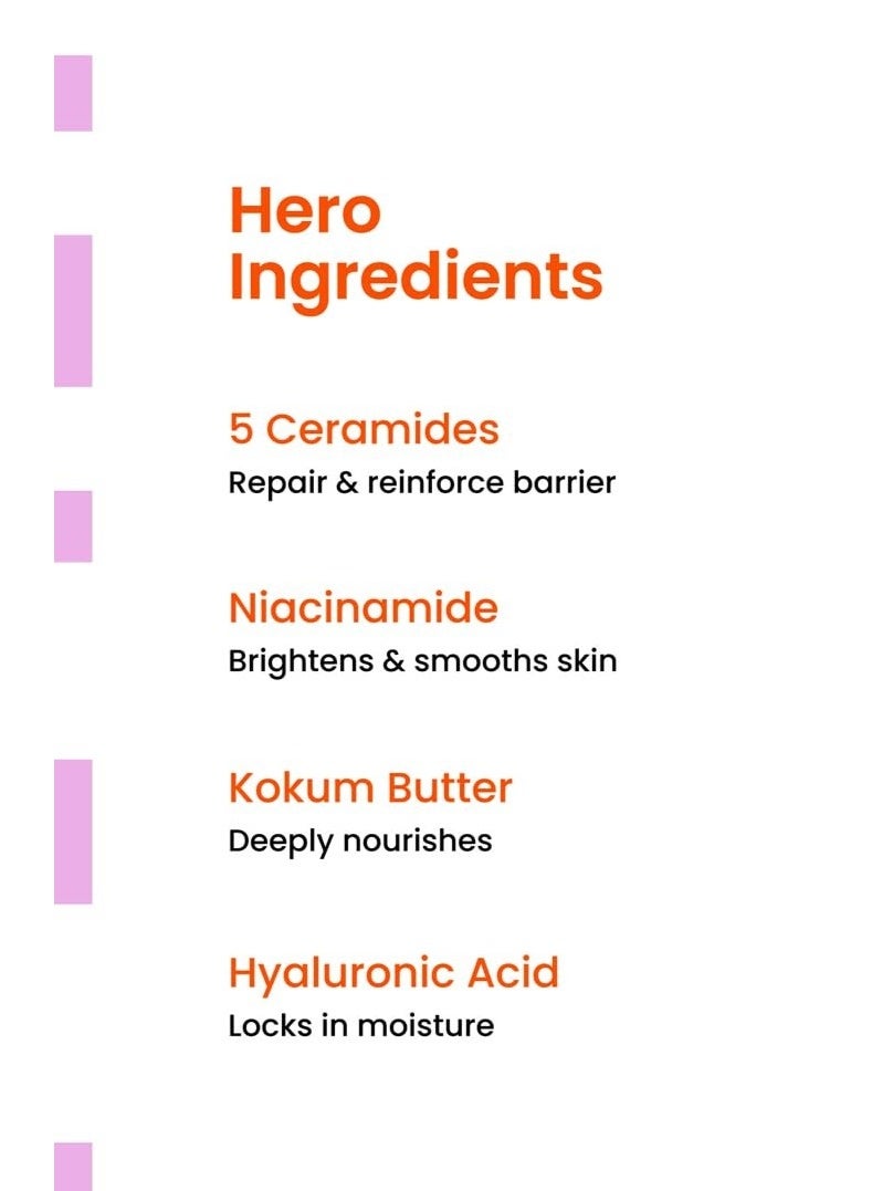 Foxtale Nourishing Ceramide Face Moisturizer - (Pack of 3) with Niacinamide for 100 Hr Hydration, Lightweight & Non-Sticky, For Soft & Glowing Skin, Men & Women, All Skin Types 100ml*3 - Image 2
